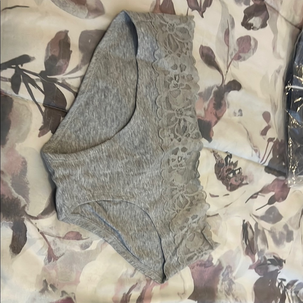 Victoria’s Secret Gray Lace Trimmed panties